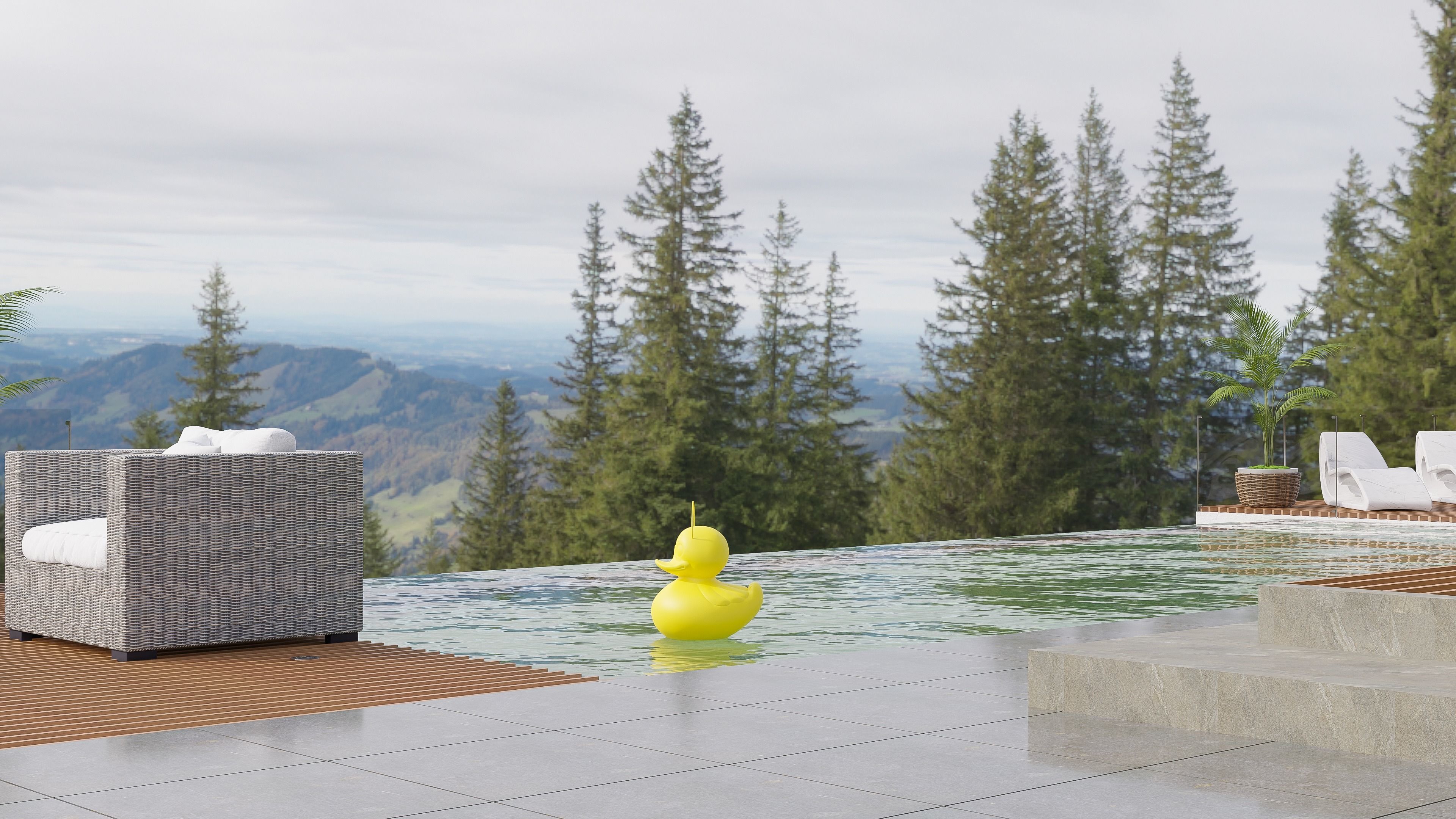 Outdoor lamp Low-poly 3D model_3