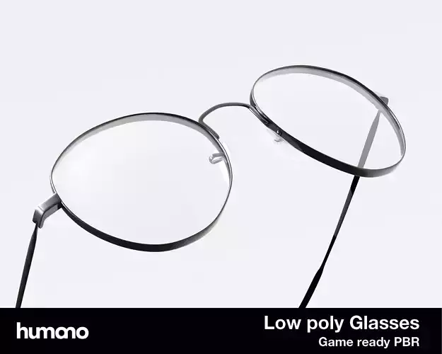 Humano Glasses 04 Low Poly PBR Game Ready model Low-poly 3D model