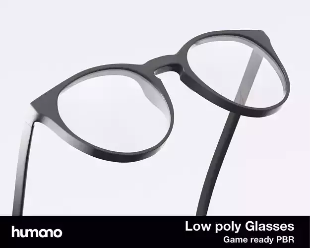 Humano Glasses 03 Low Poly PBR Game Ready model Low-poly 3D model
