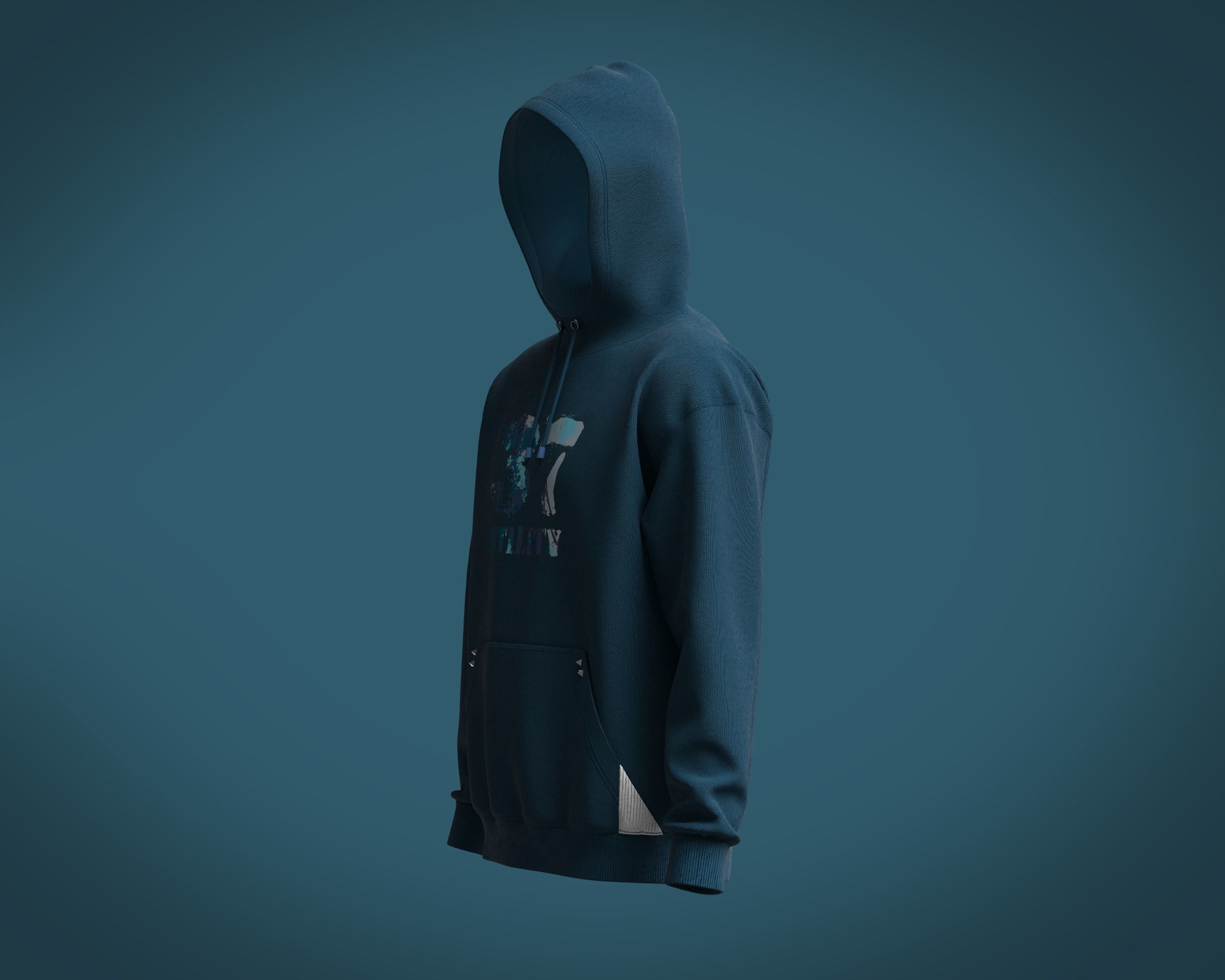 Hoodie-Utility hoodie 3D model_5