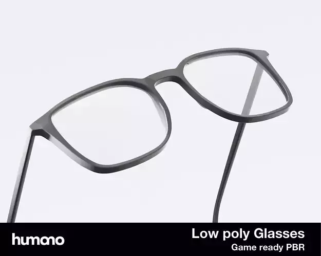 Humano Glasses 05 Low Poly PBR Game Ready model Low-poly 3D model