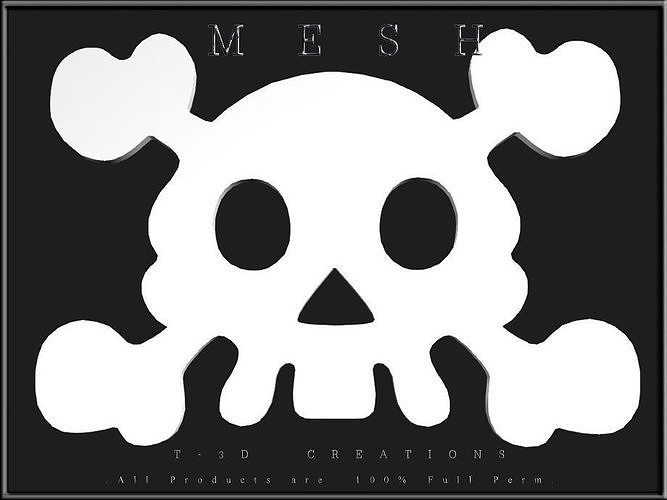 Halloween Skull Low-poly 3D model