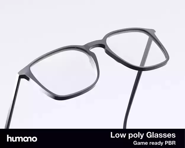 Humano Glasses 06 Low Poly PBR Game Ready model Low-poly 3D model