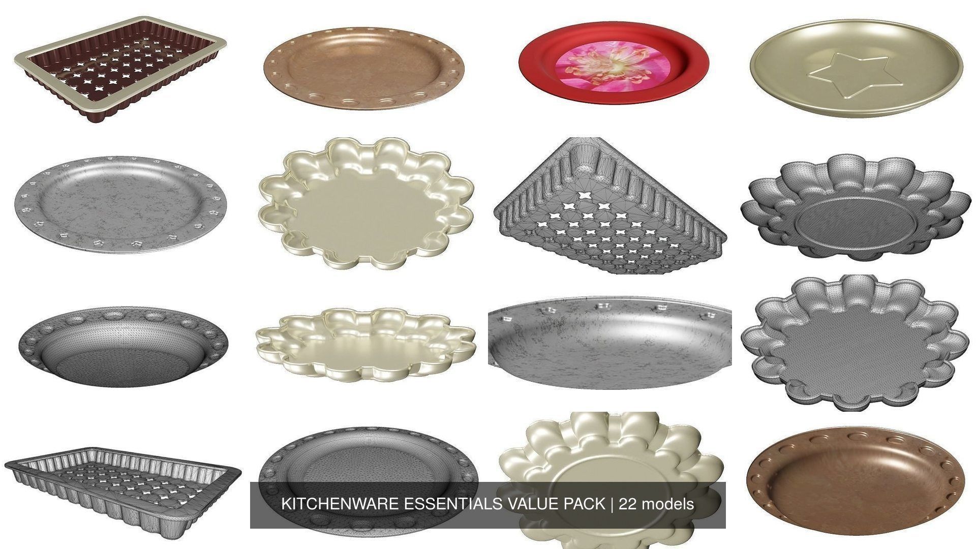 KITCHENWARE ESSENTIALS VALUE PACK 3D Model Collection_4