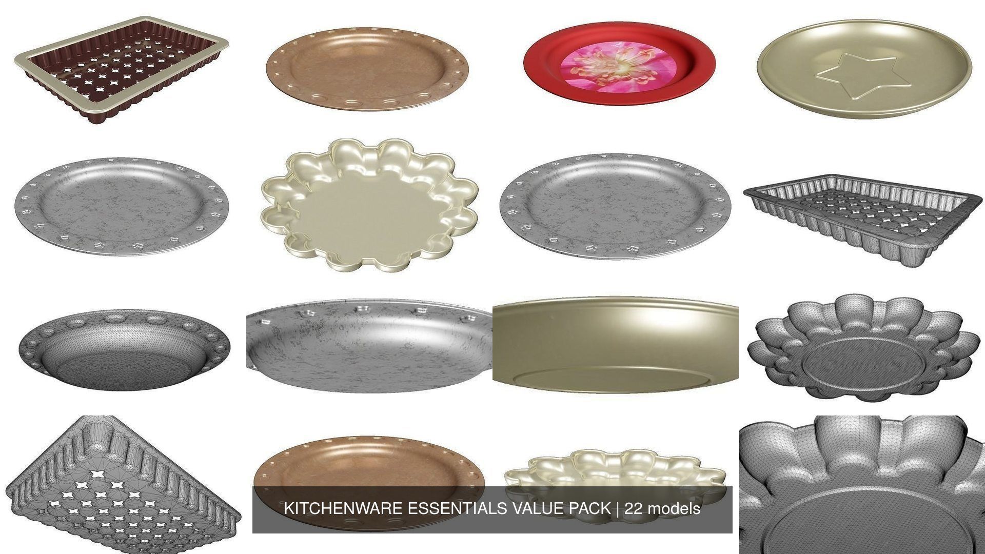 KITCHENWARE ESSENTIALS VALUE PACK 3D Model Collection_3