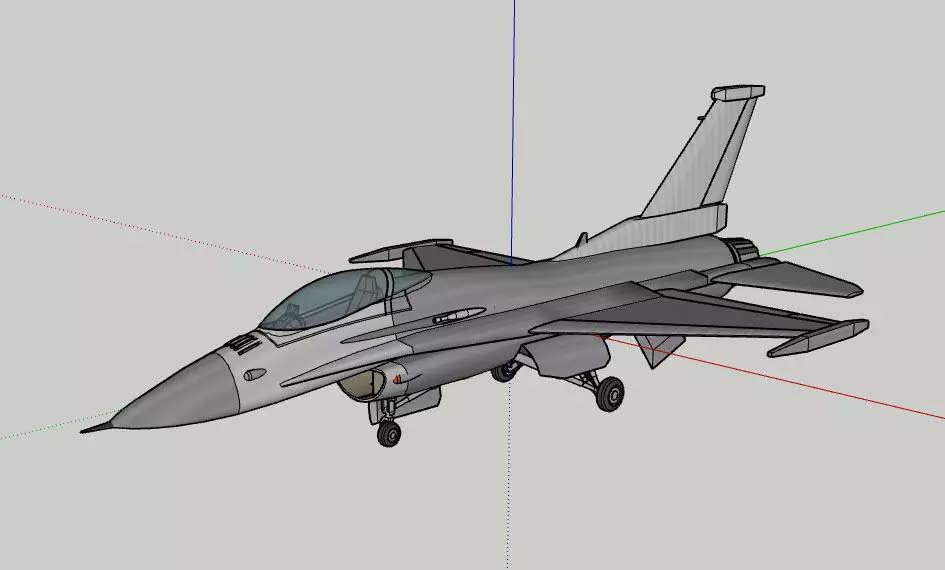 F-16 Falcon Low-poly 3D model