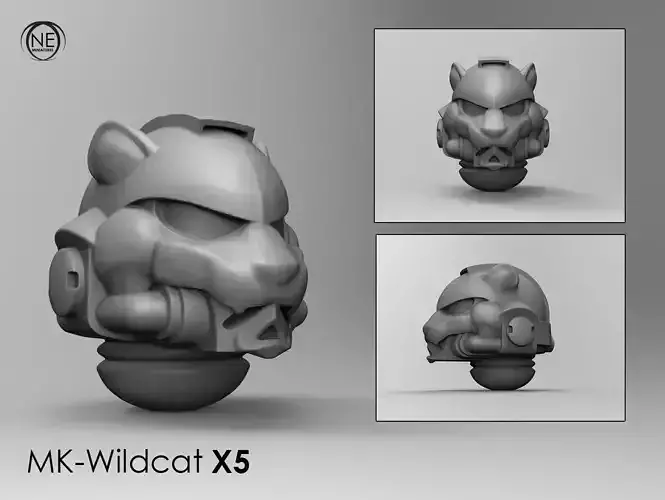 wildcat helmets and shoulderpads 3D print model