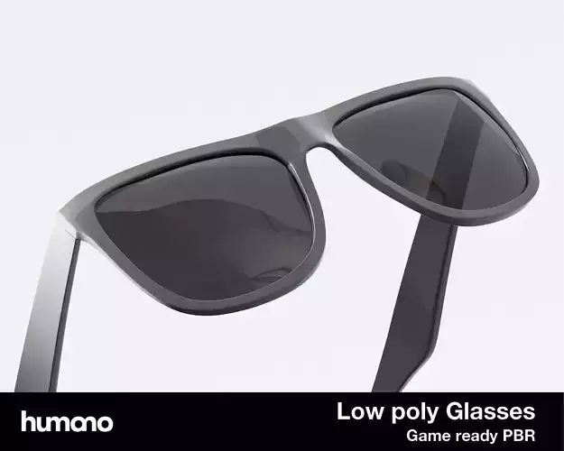 Humano Sunglasses 01 Low Poly PBR Game Ready model Low-poly 3D model