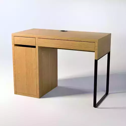 IKEA MICKE White desk 3D model 3D model 105x50