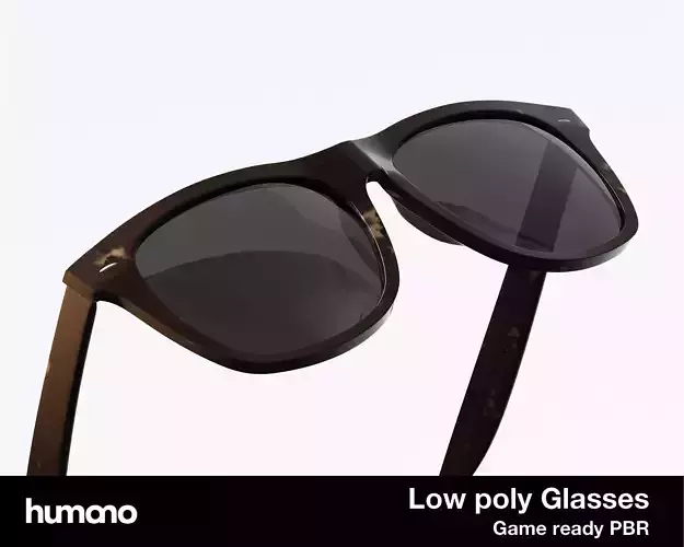 Humano Sunglasses 02 Low Poly PBR Game Ready model Low-poly 3D model