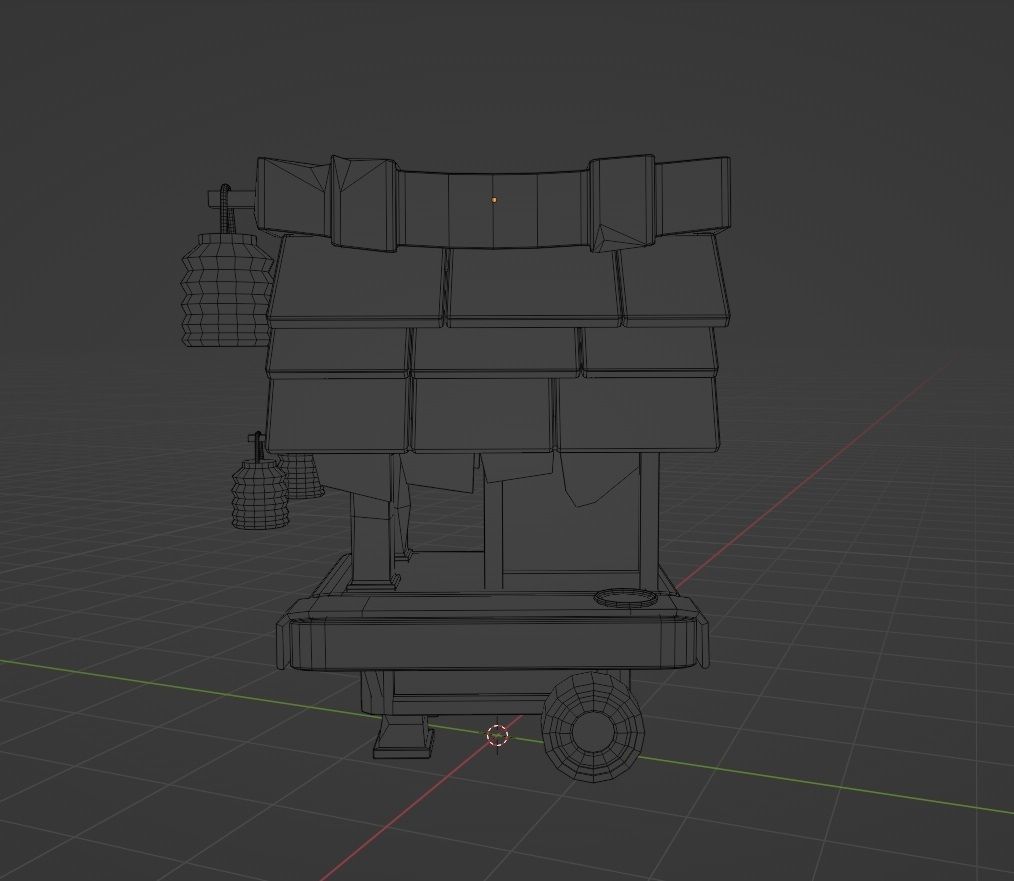 Street shop Free low-poly 3D model_7