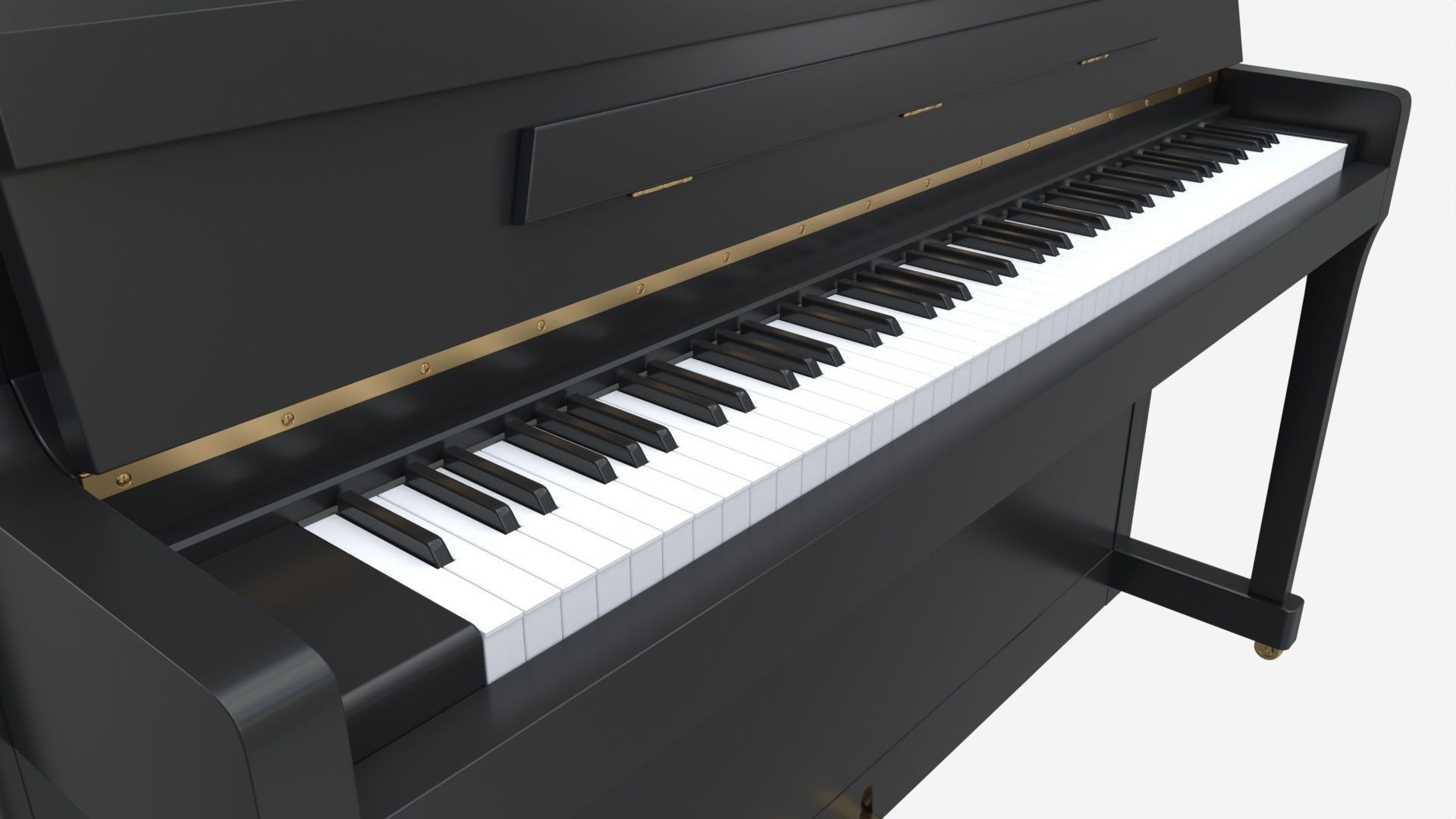 Digital Piano 02 open lid 3D model_2
