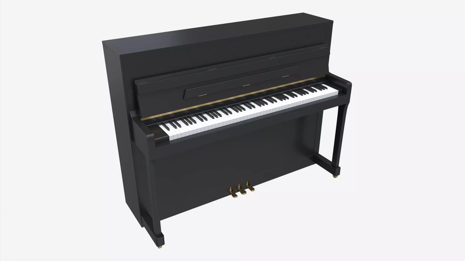 Digital Piano 02 open lid 3D model_0