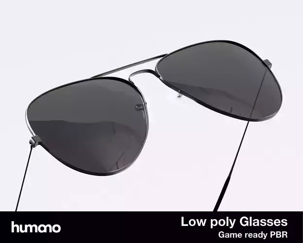Humano Sunglasses 03 Low Poly PBR Game Ready model Low-poly 3D model
