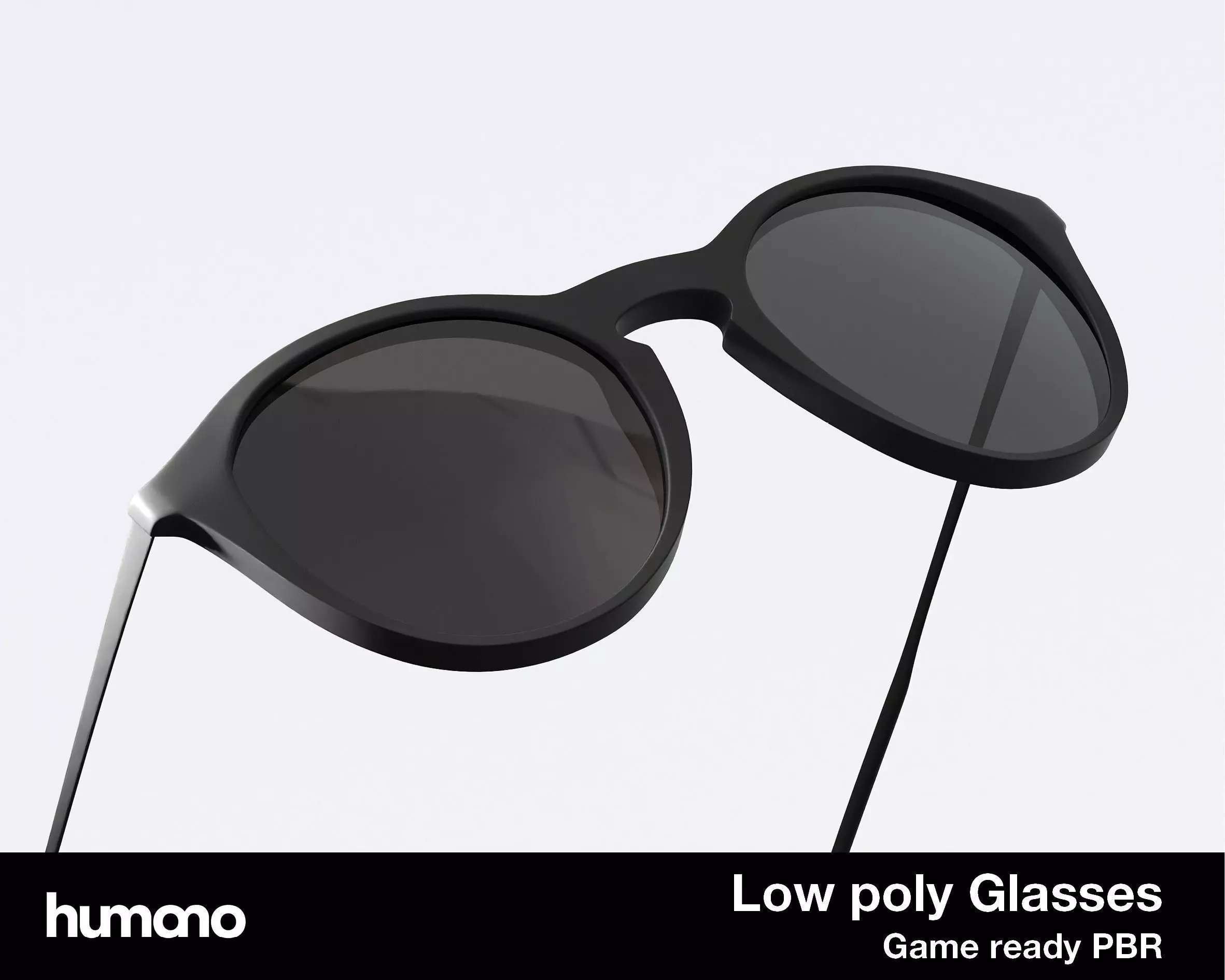 Humano Sunglasses 04 Low Poly PBR Game Ready model Low-poly 3D model_0