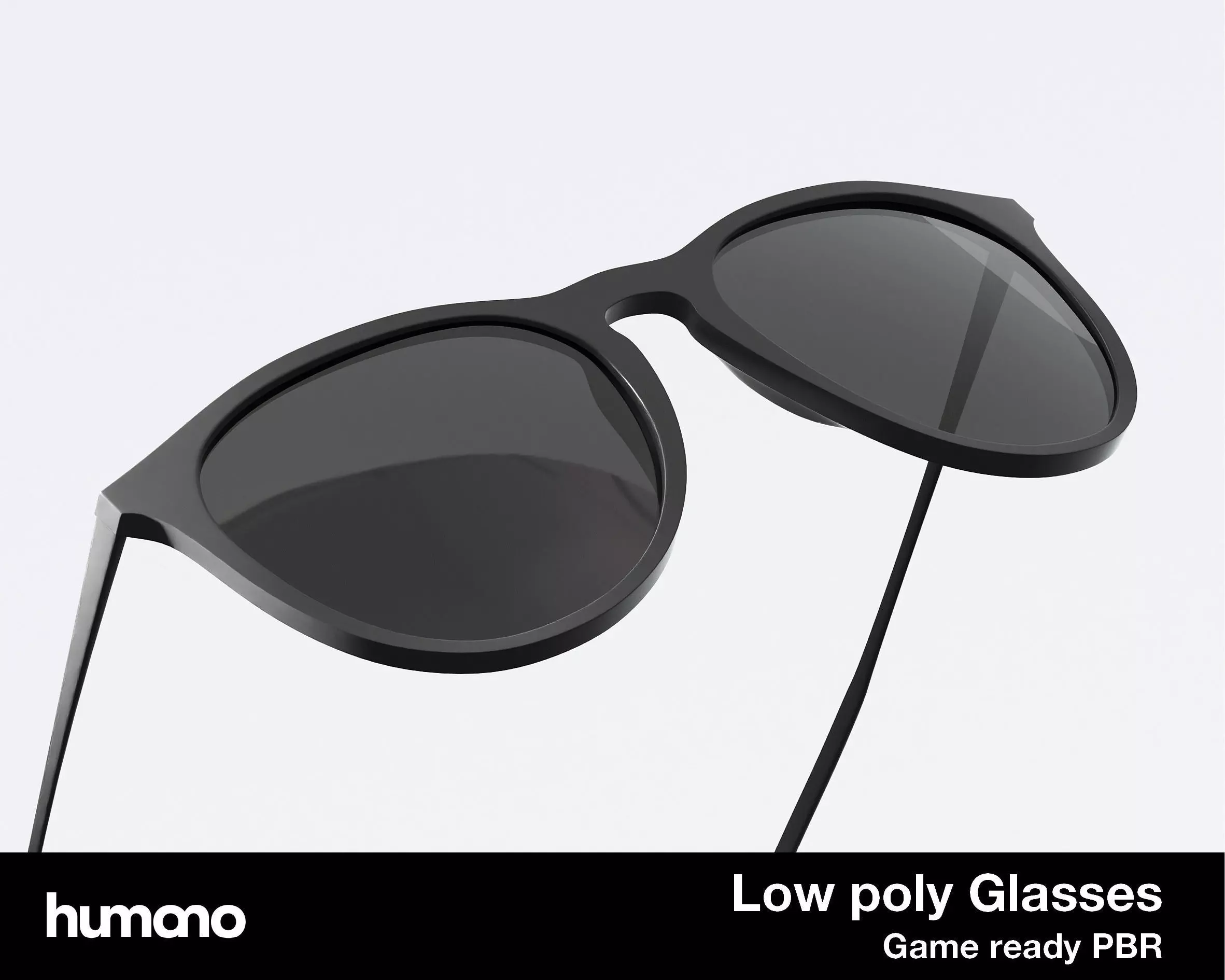 Humano Sunglasses 05 Low Poly PBR Game Ready model Low-poly 3D model_0