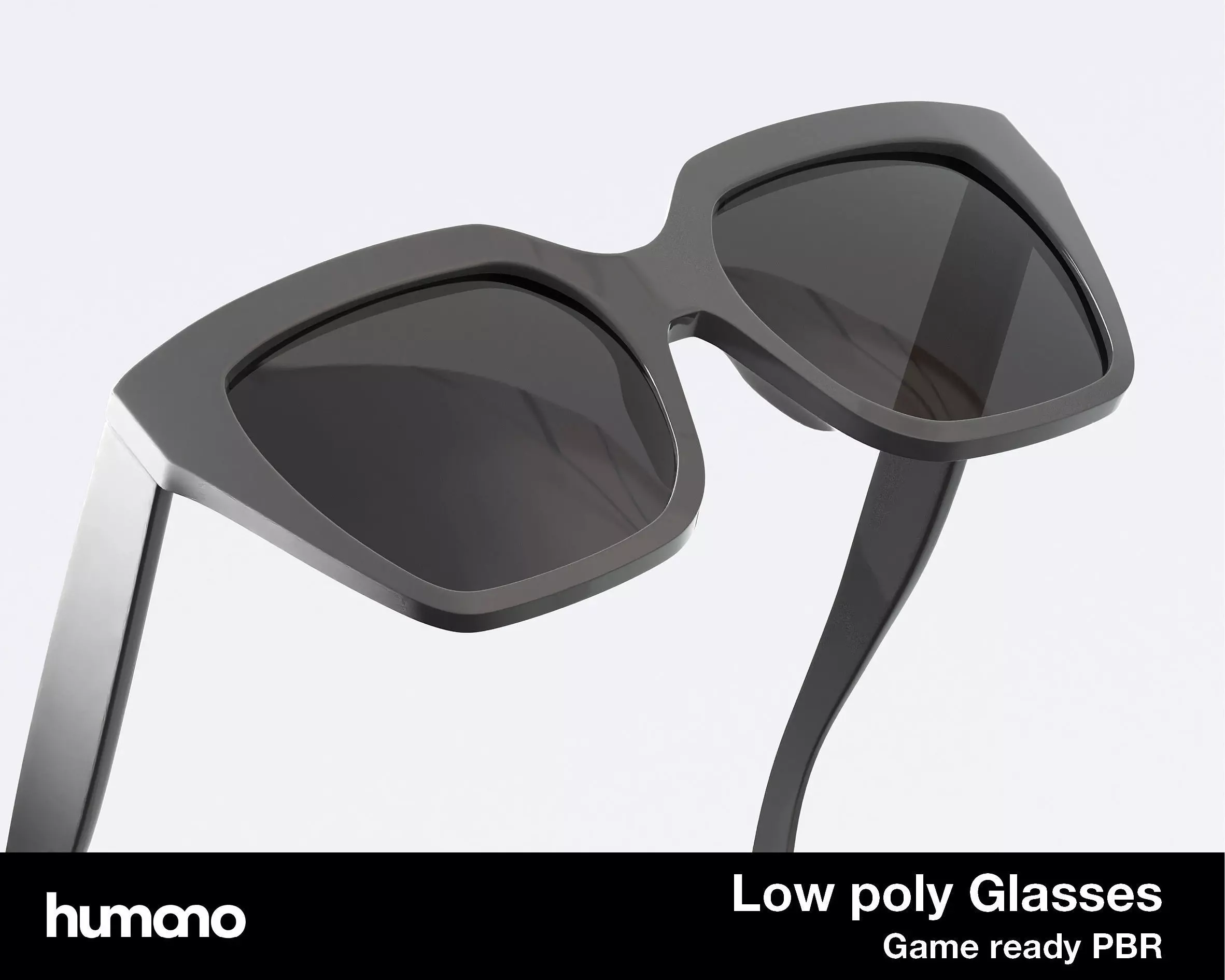 Humano Sunglasses 06 Low Poly PBR Game Ready model Low-poly 3D model_0