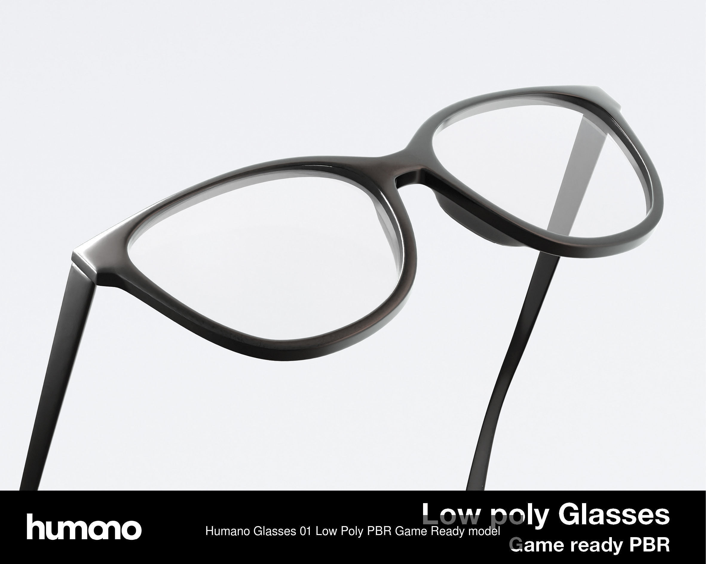 Humano 12x Glasses Collection - High quality Low Poly PBR  _1
