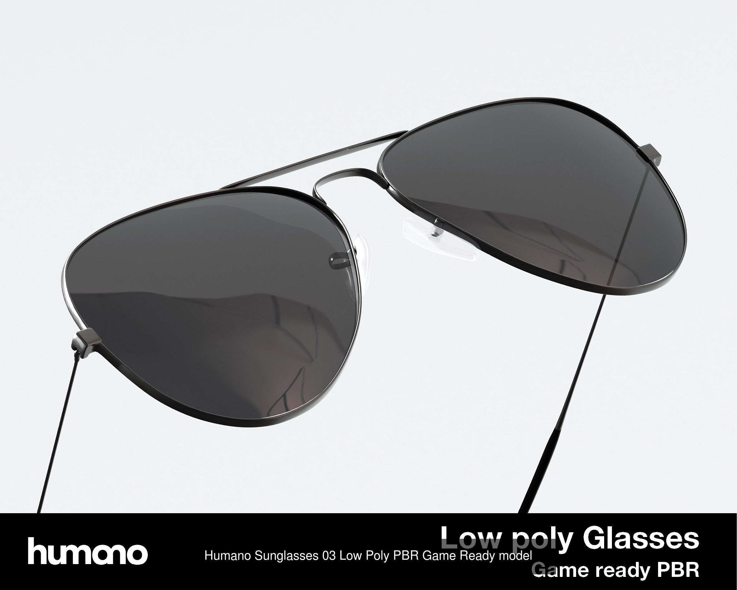 Humano 12x Glasses Collection - High quality Low Poly PBR  _9
