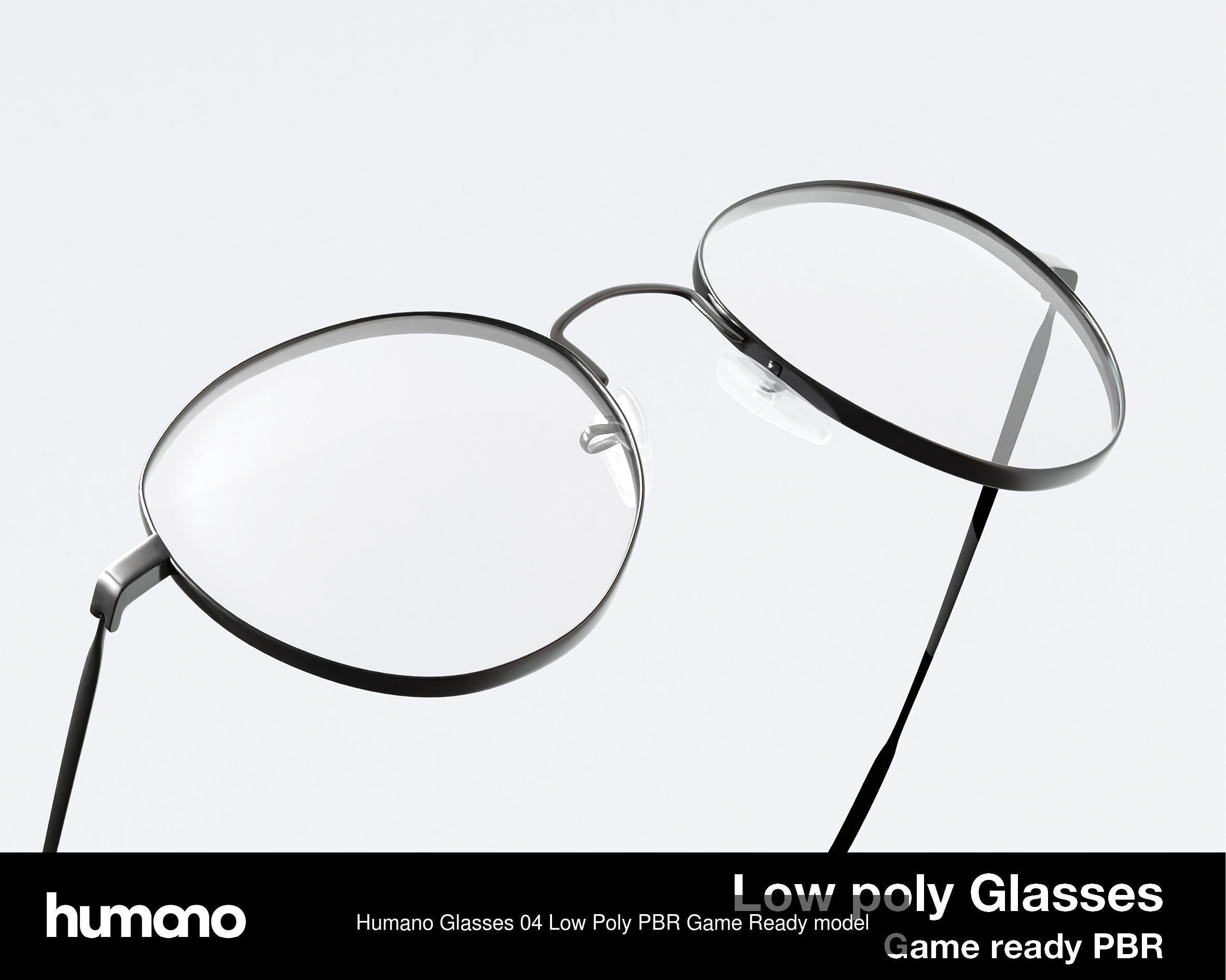 Humano 12x Glasses Collection - High quality Low Poly PBR  _3
