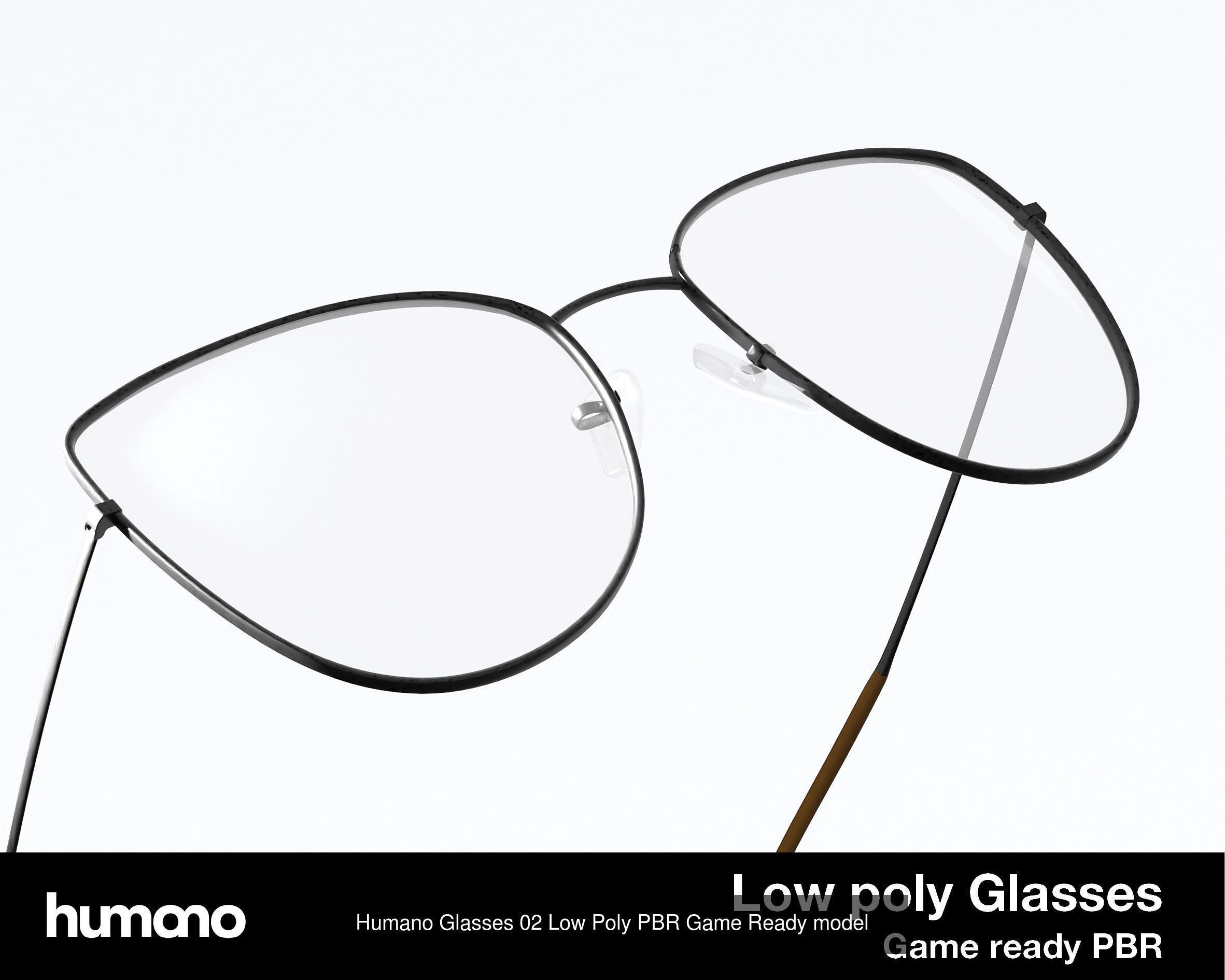 Humano 12x Glasses Collection - High quality Low Poly PBR  _2