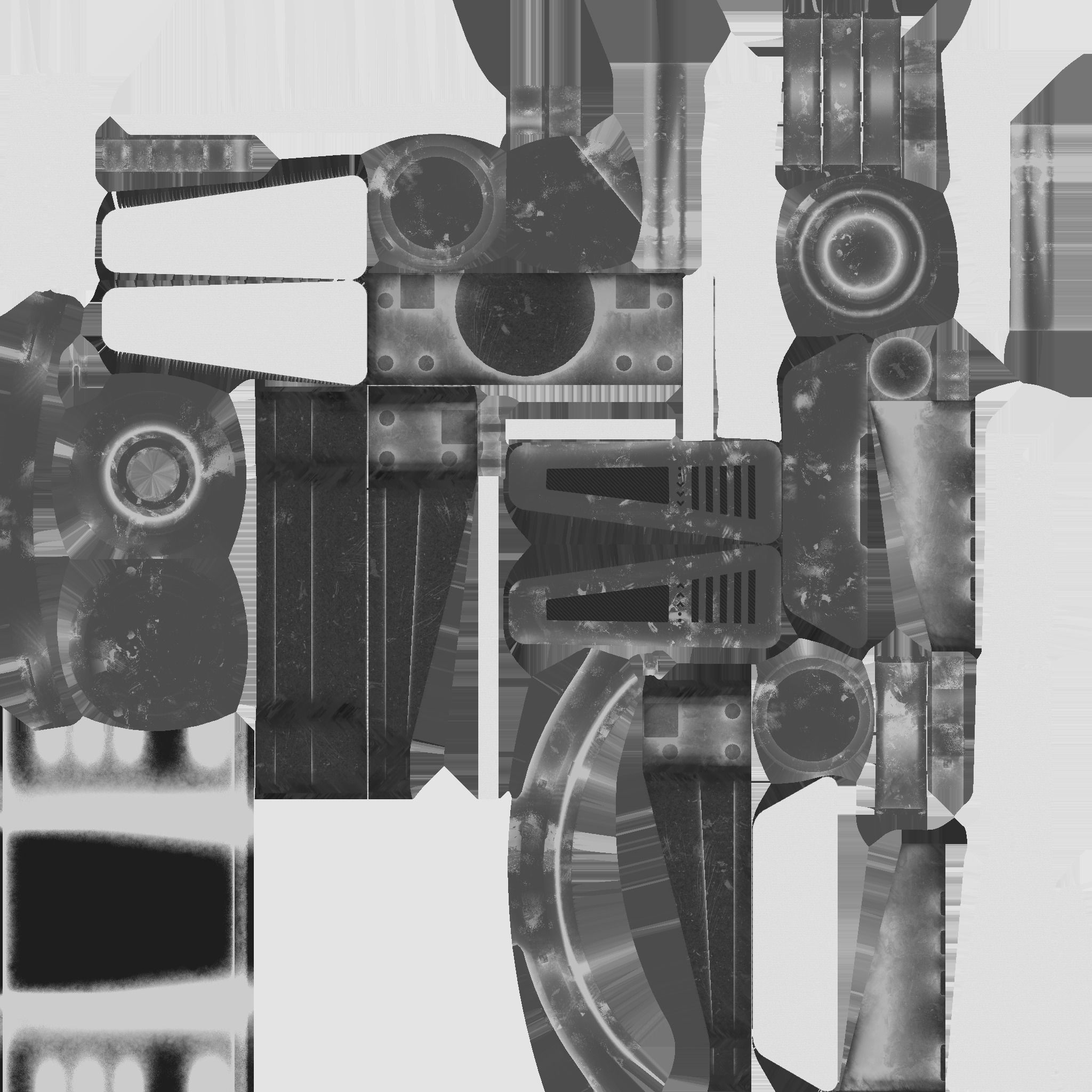 SciFi Backpack J03 Black Gold - Fashion Character Design Low-poly 3D model_27