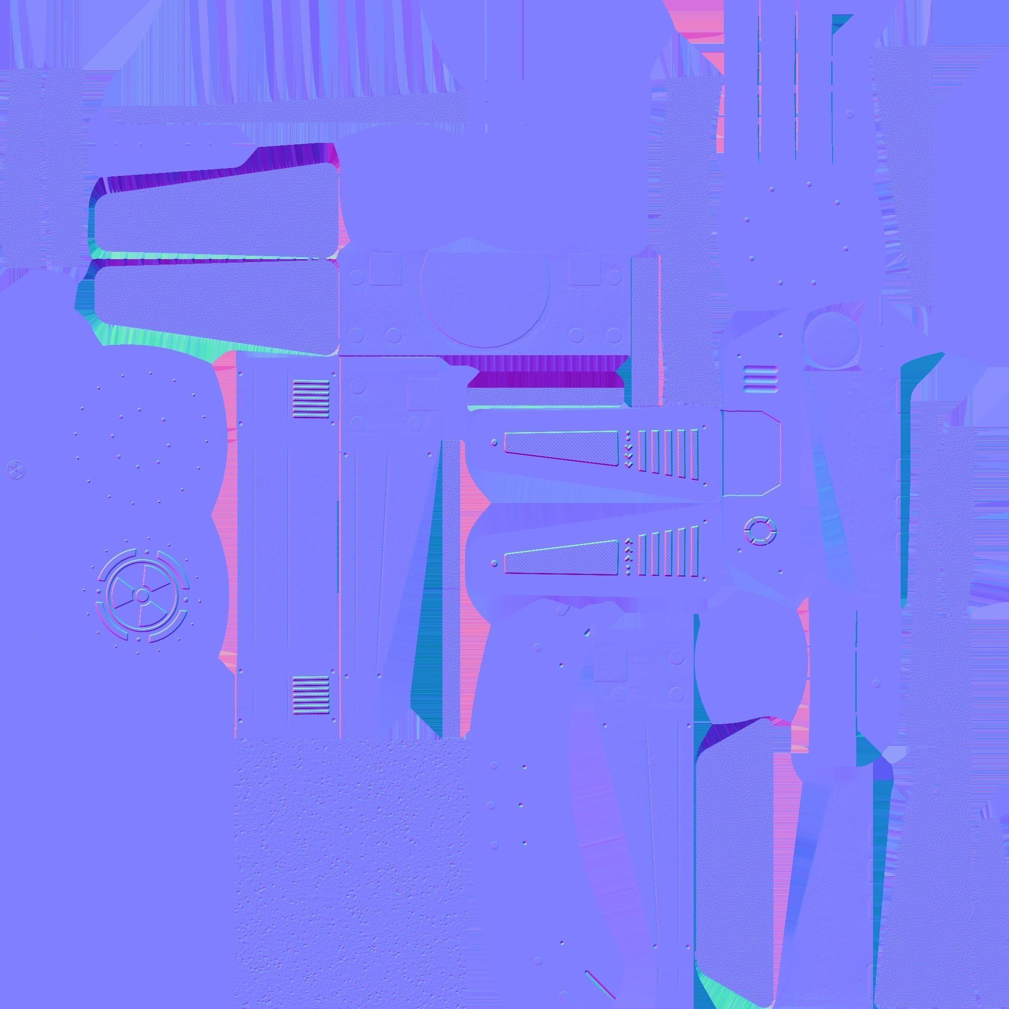 SciFi Backpack J03 Black Gold - Fashion Character Design Low-poly 3D model_25