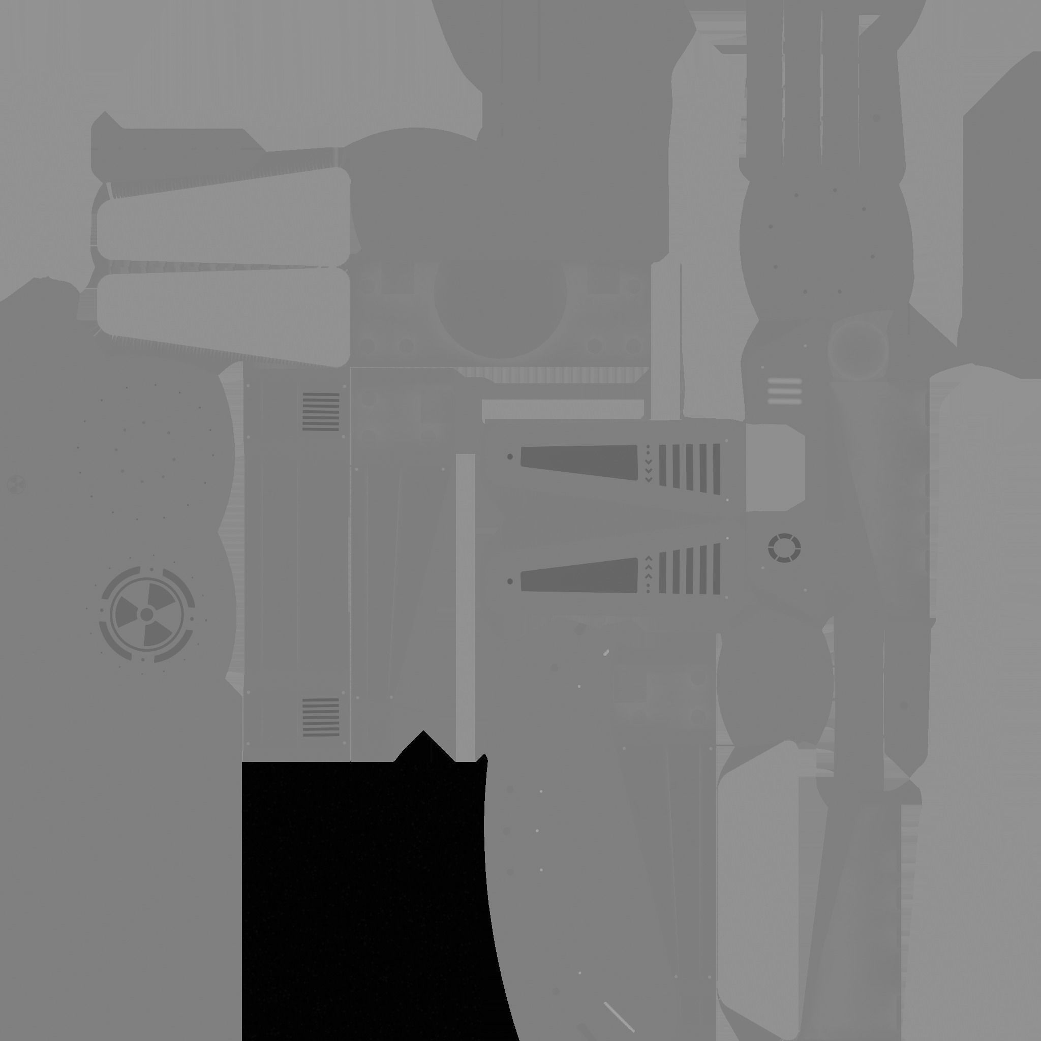 SciFi Backpack J04 White Gold - Fashion Character Design Low-poly 3D model_23