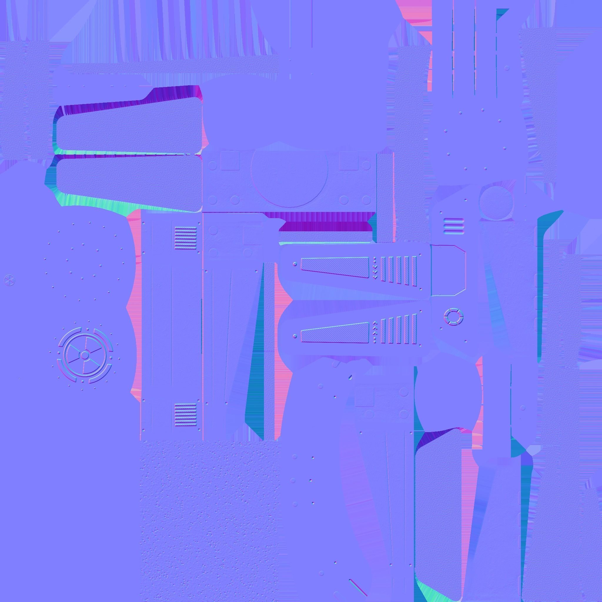 SciFi Backpack J04 White Gold - Fashion Character Design Low-poly 3D model_25