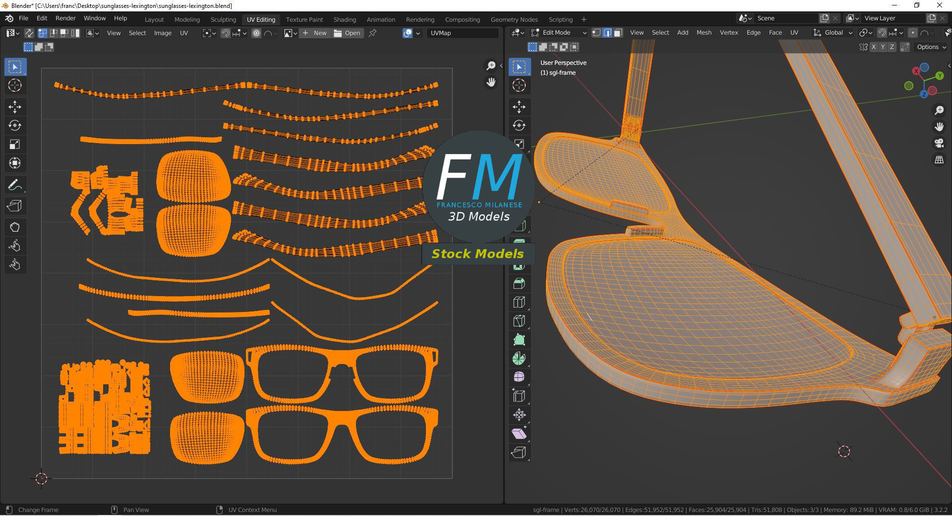 Sunglasses Lexington 3D model_10