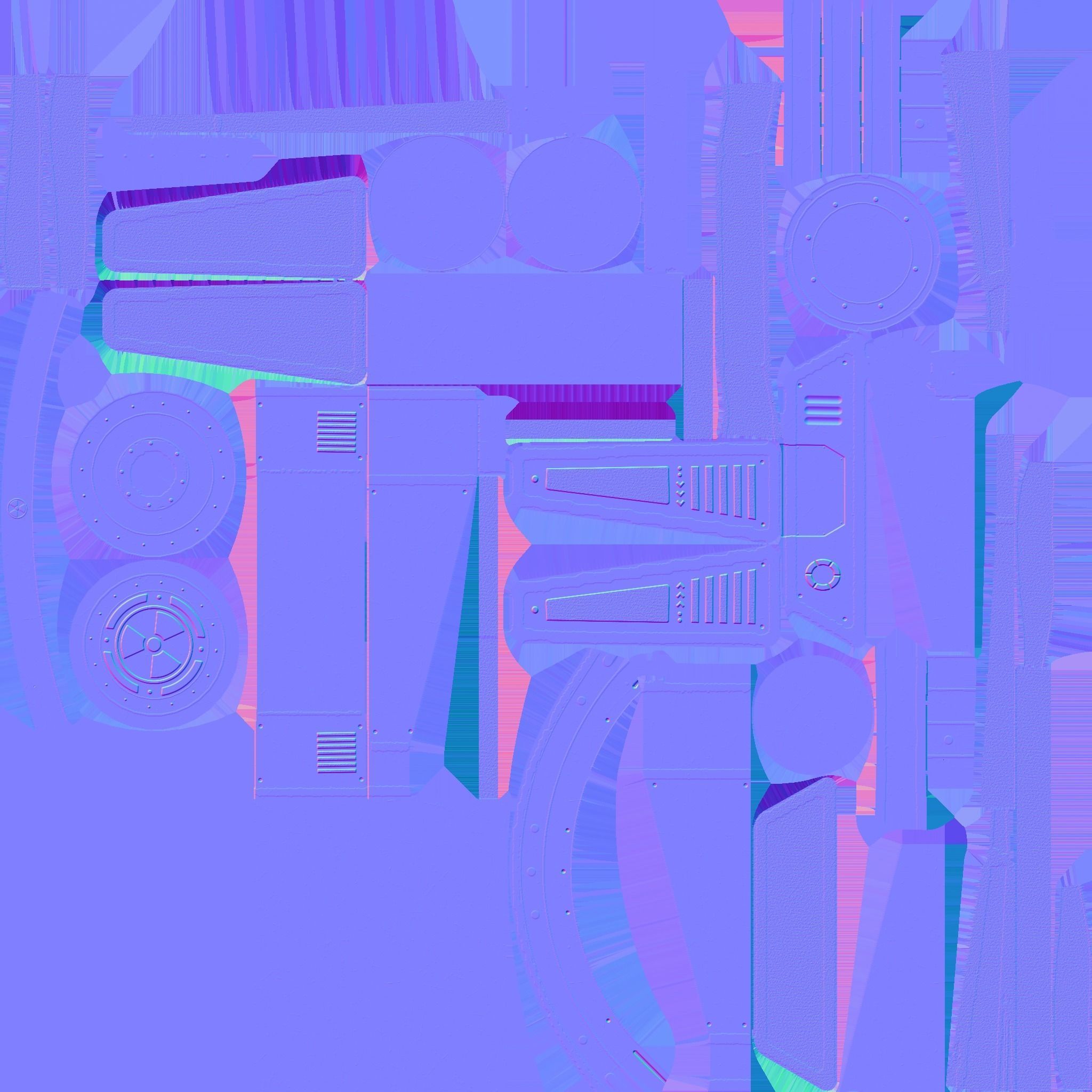 SciFi Backpack J05 Steel Bright - Fashion Character Design Low-poly 3D model_25