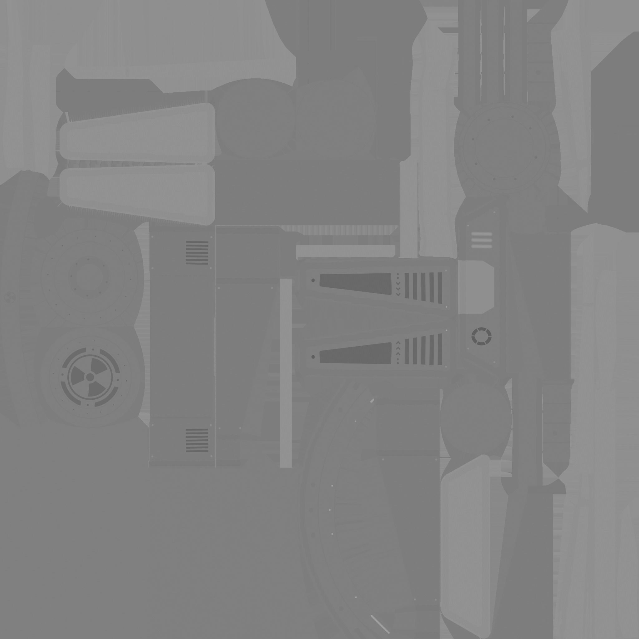 SciFi Backpack J05 Steel Bright - Fashion Character Design Low-poly 3D model_23