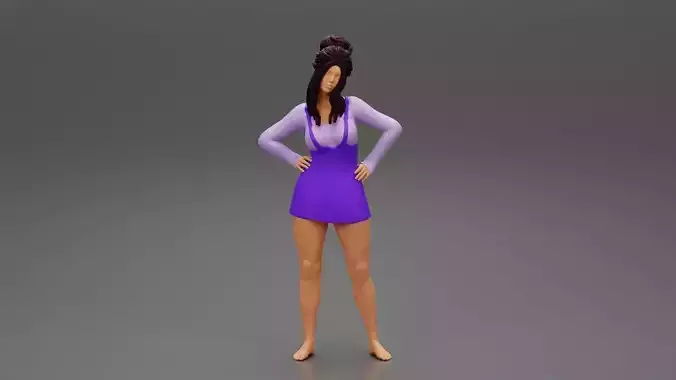 Sexy Hole Denim Jumpsuit Short Woman