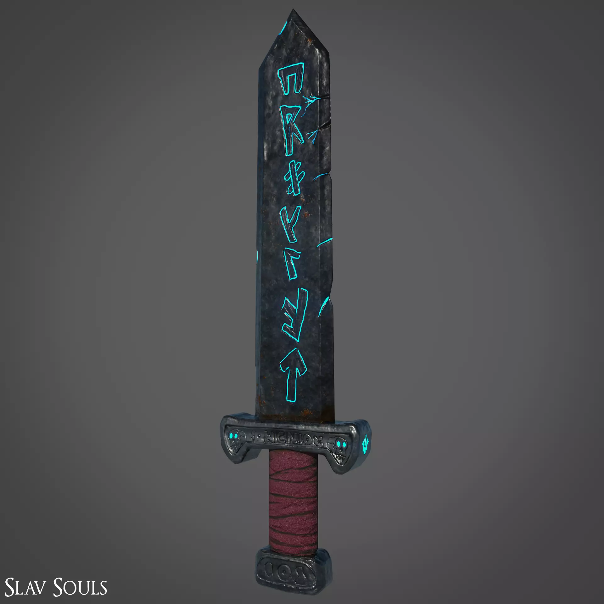 Slav Souls like Sword Low-poly 3D model