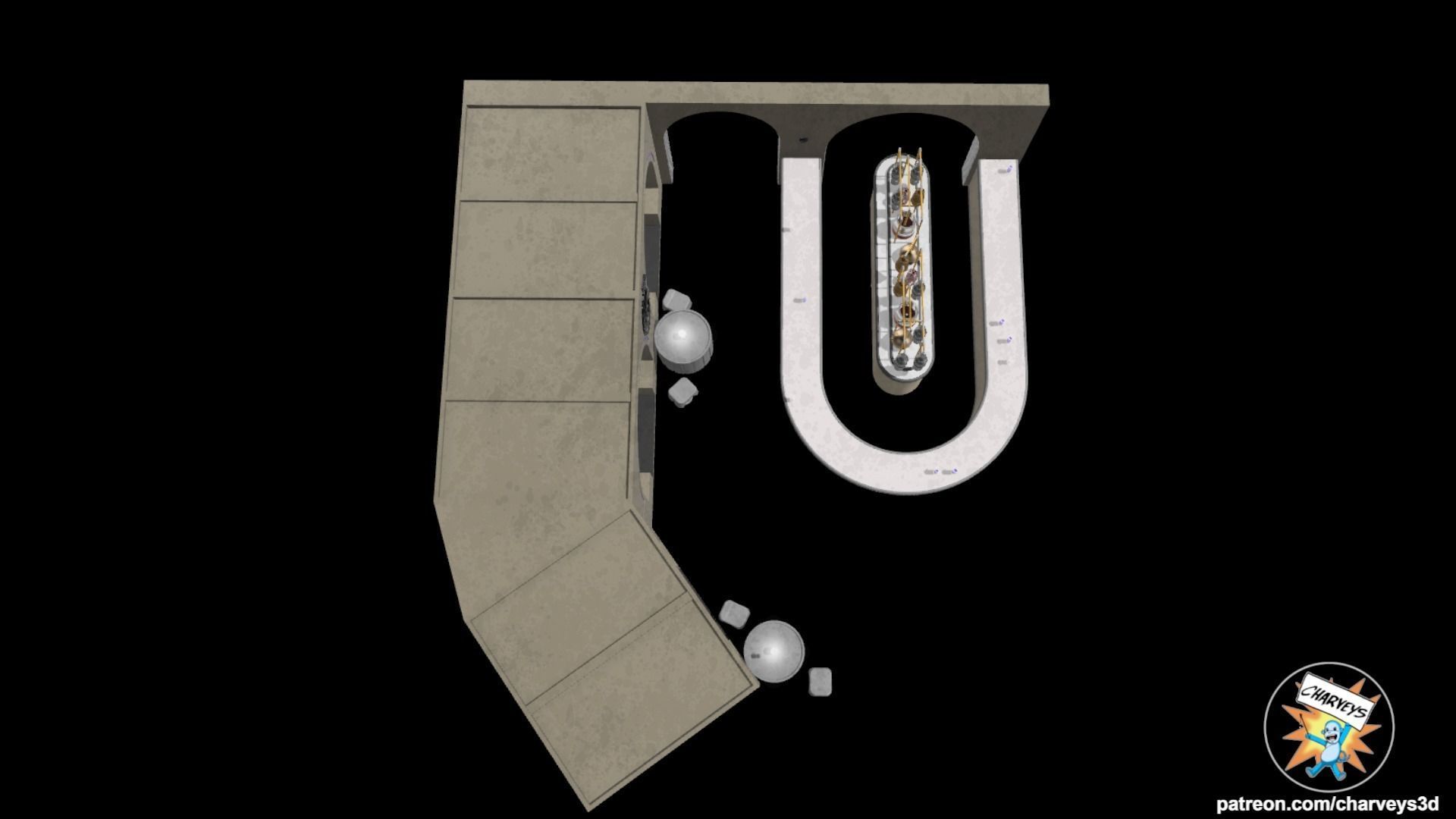 Star Wars Mos Eisley Cantina Diorama for action figures 3D print model_3