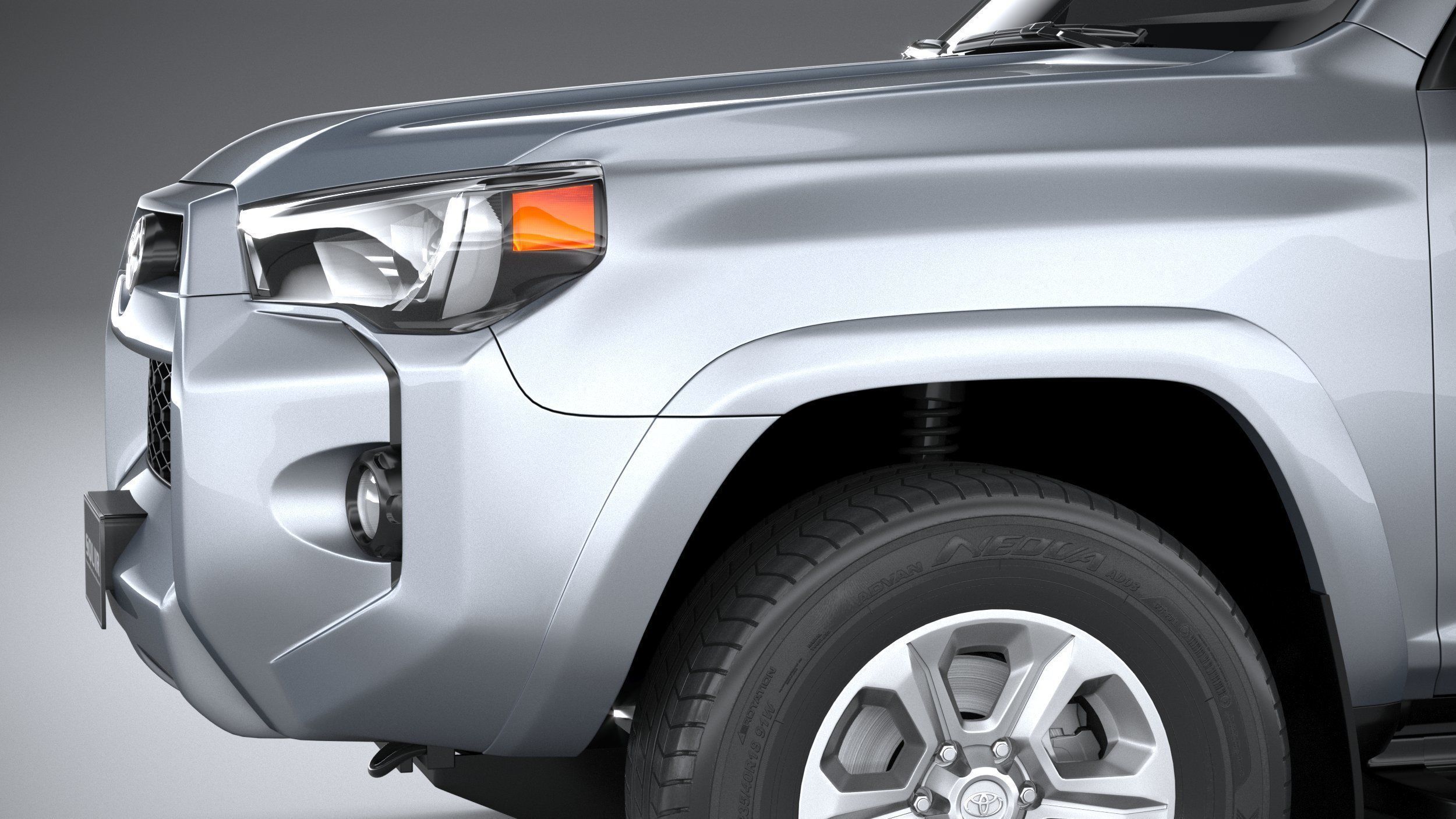 Toyota 4Runner Base 2020 3D model_3