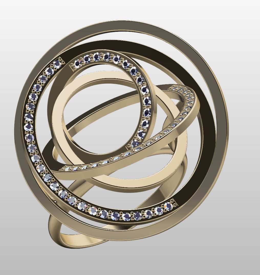 Orbit Ring 3D print model_1