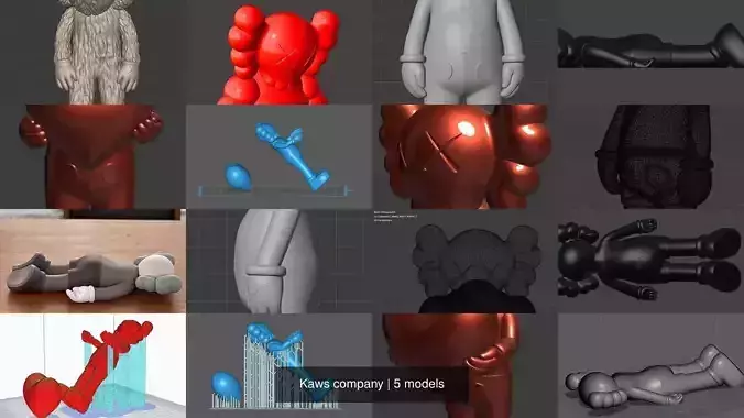 Kaws company 3D Model Collection