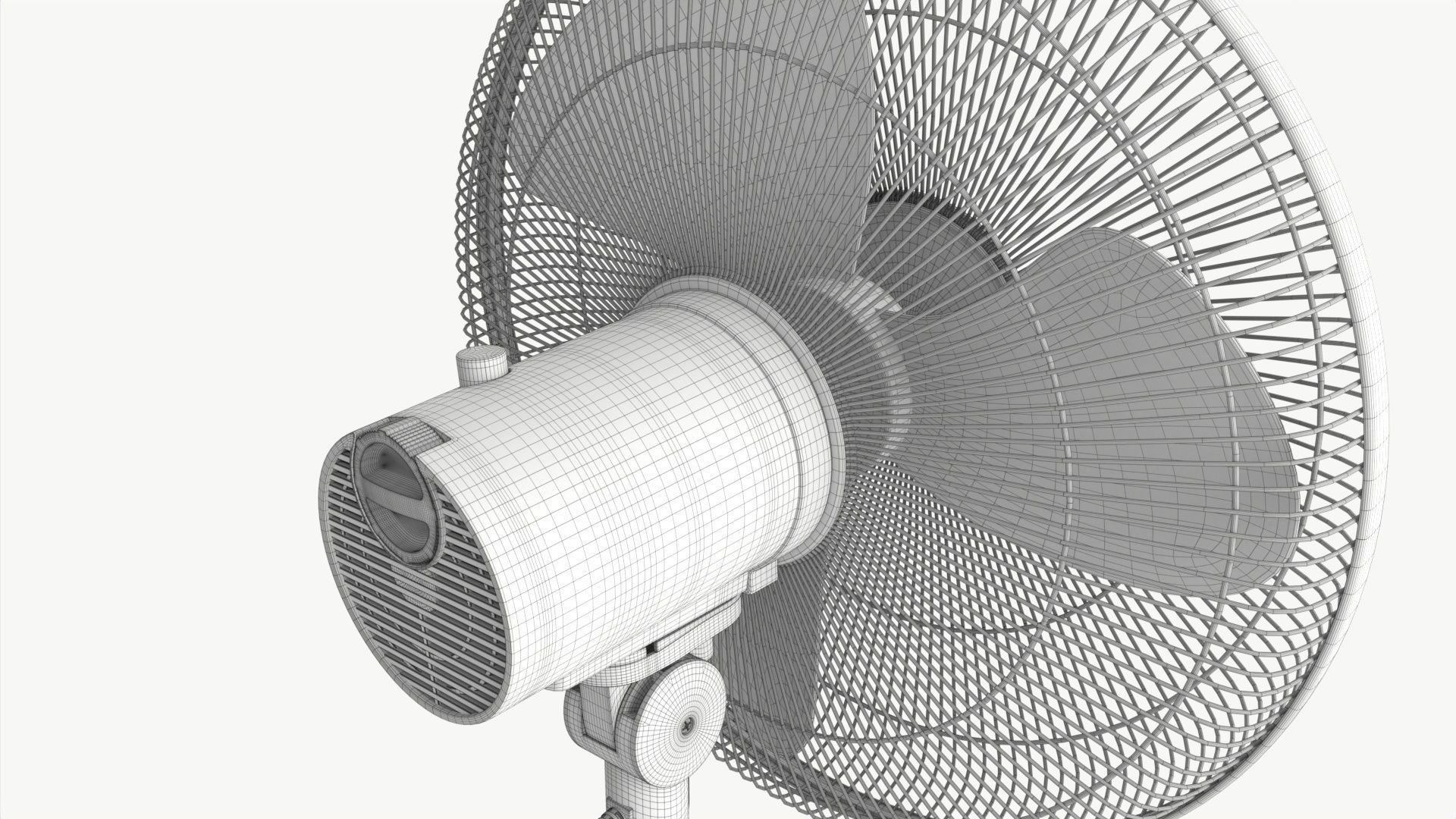 Floor Fan Gray 3D model_7
