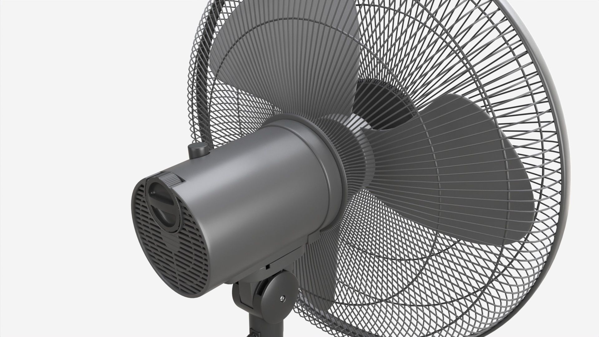 Floor Fan Gray 3D model_2