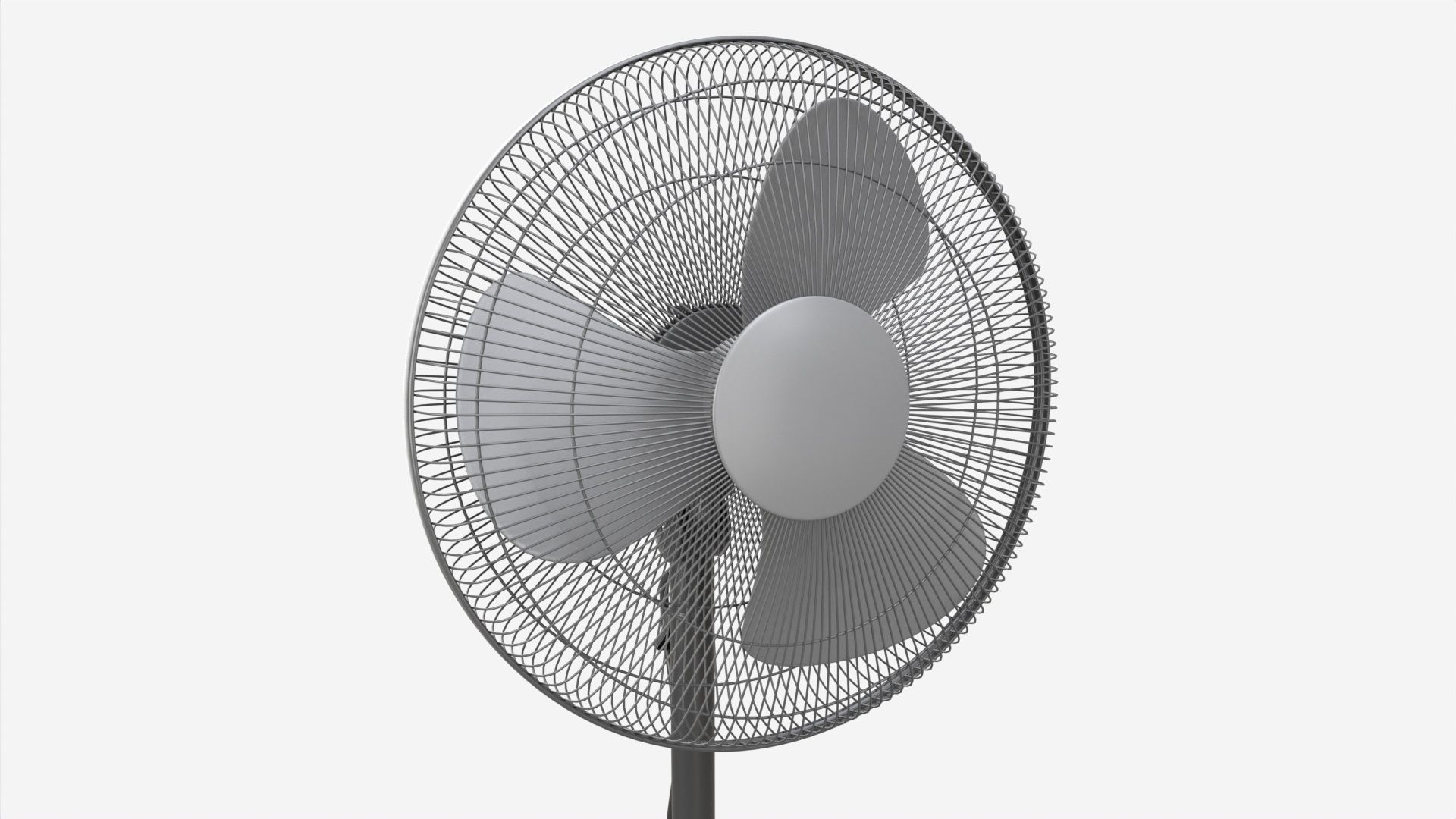 Floor Fan Gray 3D model_1