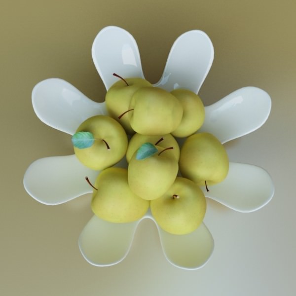 Fruit in Bowls Collection 3D model_18