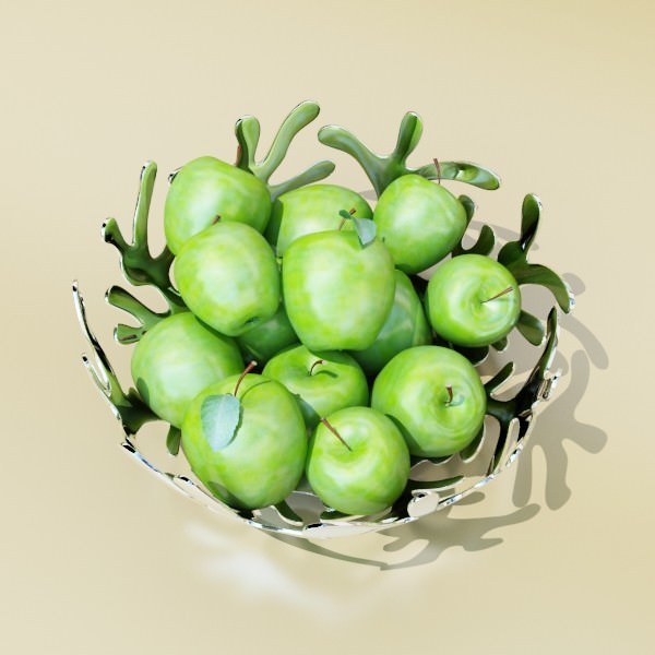 Fruit in Bowls Collection 3D model_6