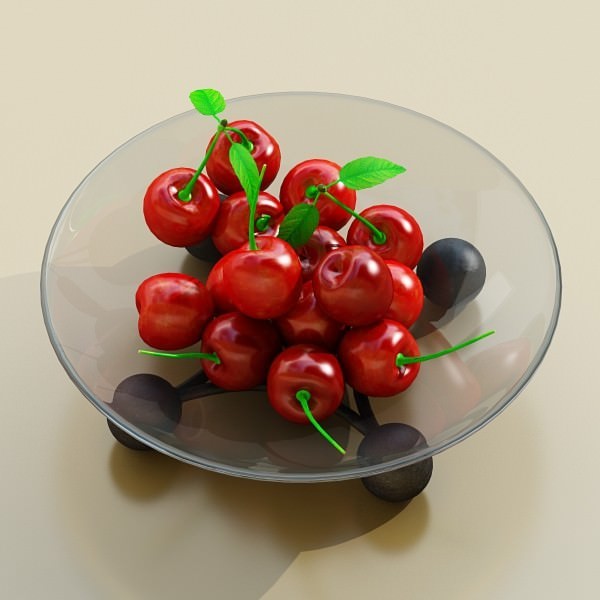 Fruit in Bowls Collection 3D model_39