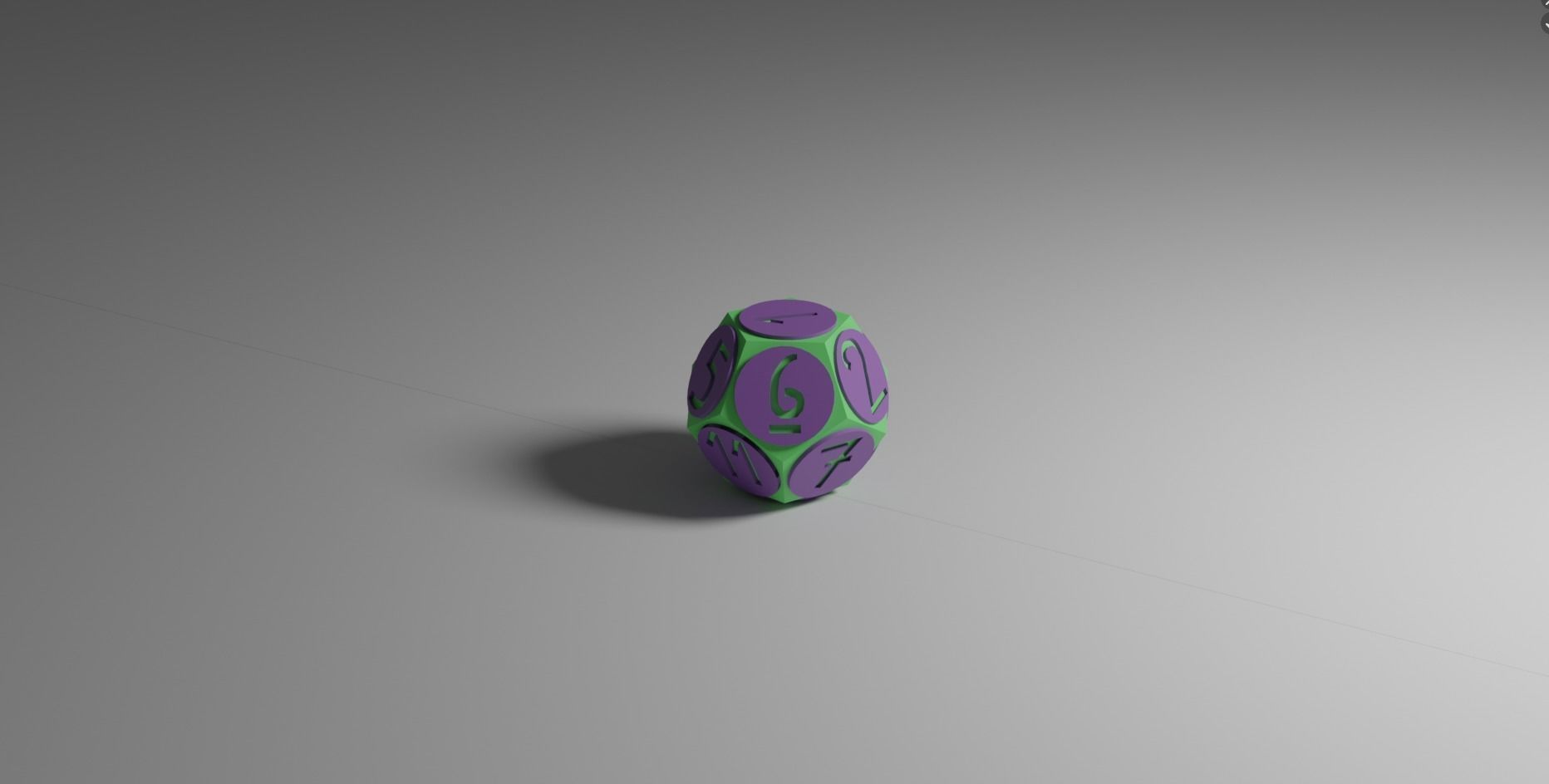 12 Sided Dice Free low-poly 3D model_8