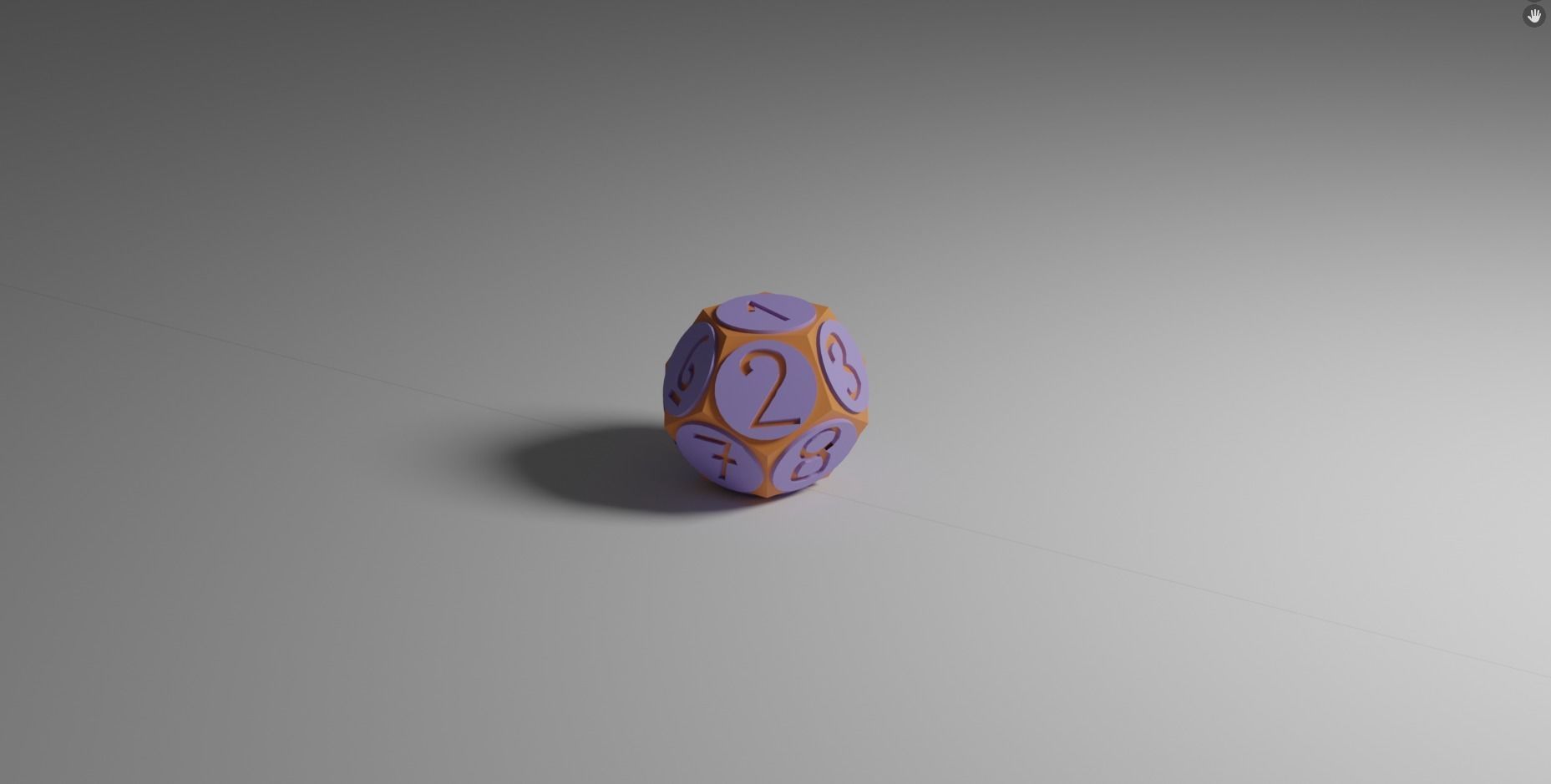 12 Sided Dice Free low-poly 3D model_5