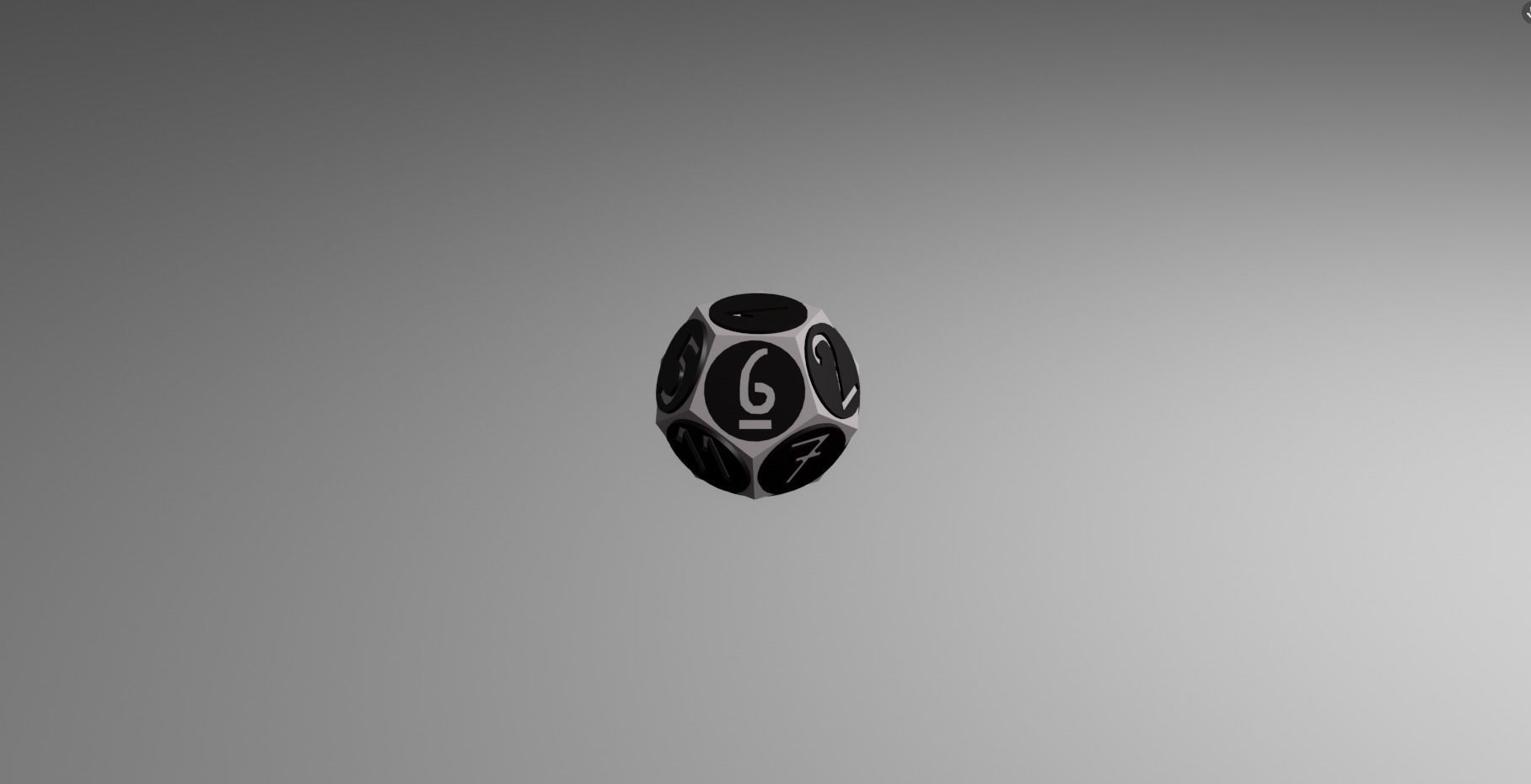 12 Sided Dice Free low-poly 3D model_15