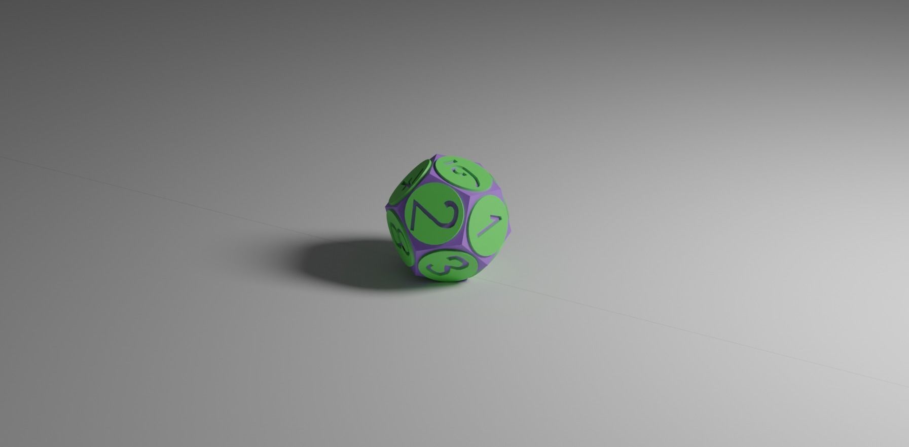 12 Sided Dice Free low-poly 3D model_13