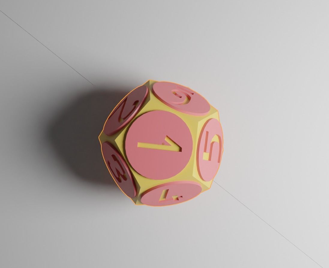 12 Sided Dice Free low-poly 3D model_11