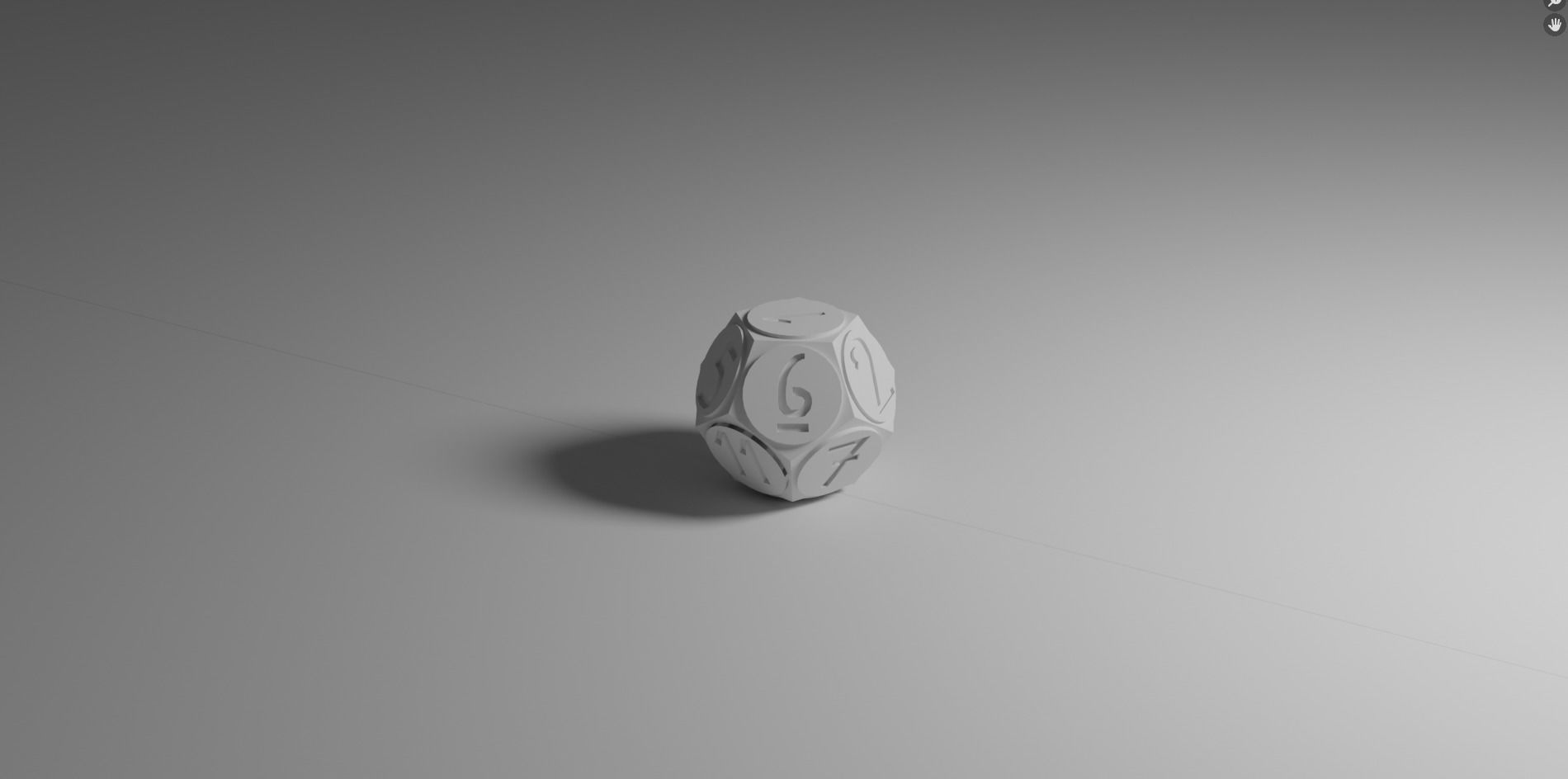 12 Sided Dice Free low-poly 3D model_9